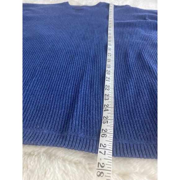 Vintage High Sierra Blue Ribbed‎ Soft Cotton Crewneck Pullover Sweater Mens Sz L - Picture 5 of 7